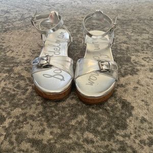 Sam Edelman Silver Size 4 Girls Sandals
